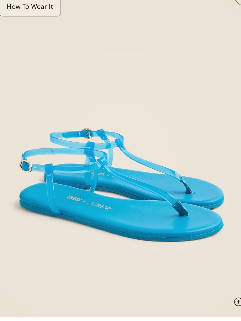 Tkees/ JCrew sandals turquoise 11 BNWT